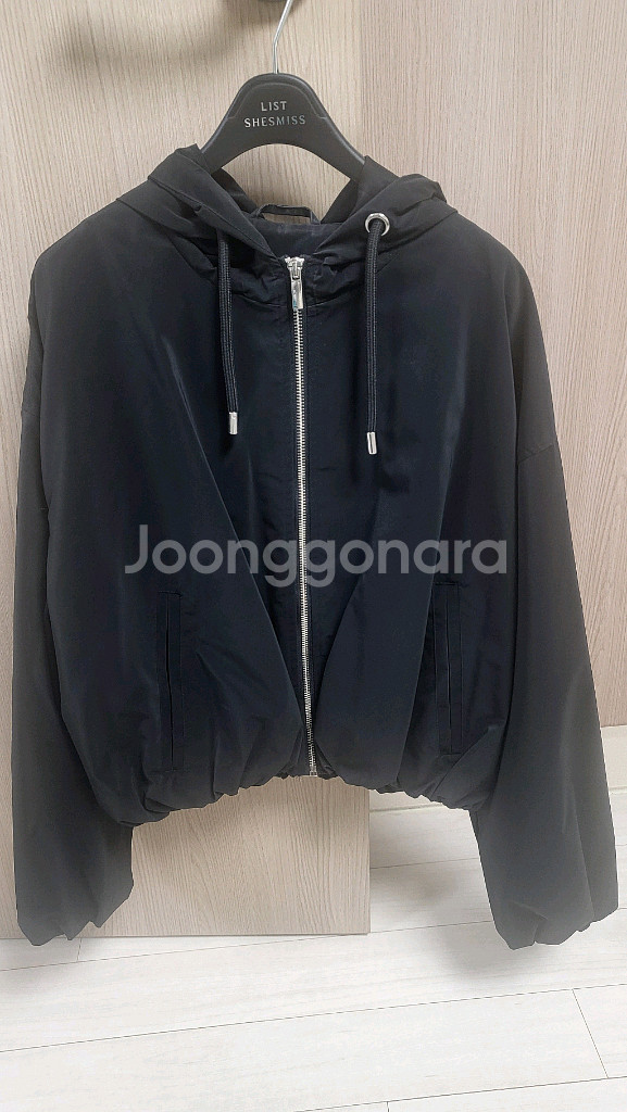 ZARA 자라 후드 점퍼 S 블랙--4