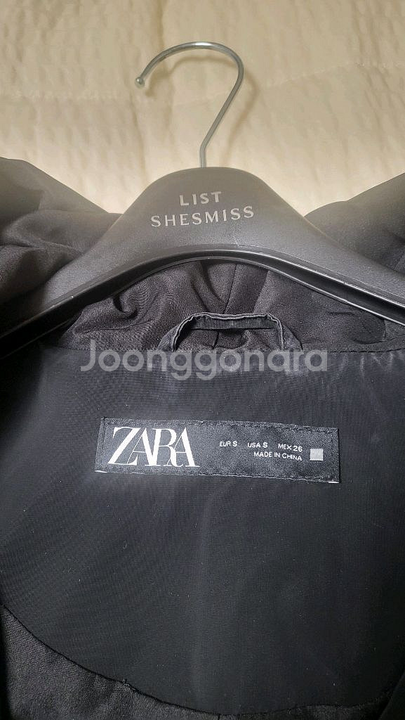 ZARA 자라 후드 점퍼 S 블랙--6