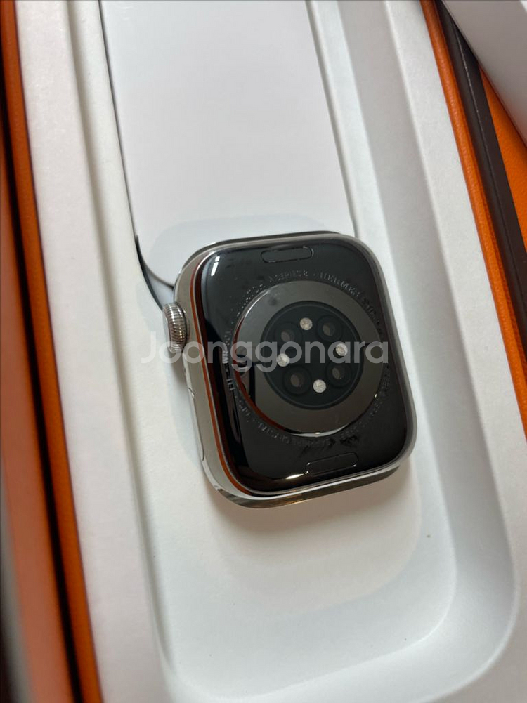 애플워치8에르메스 41mm 실버 SS급 배터리91퍼--2