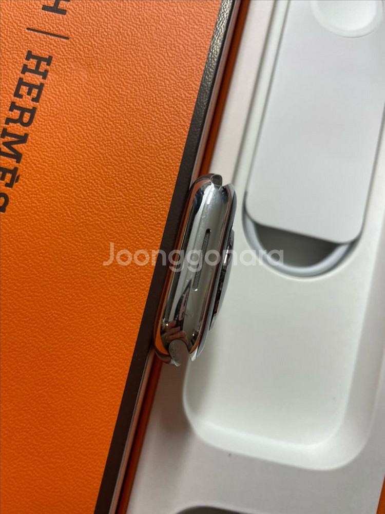 애플워치8에르메스 41mm 실버 SS급 배터리91퍼--5