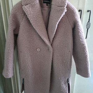 알마니 오버핏 코트 8y 핑크