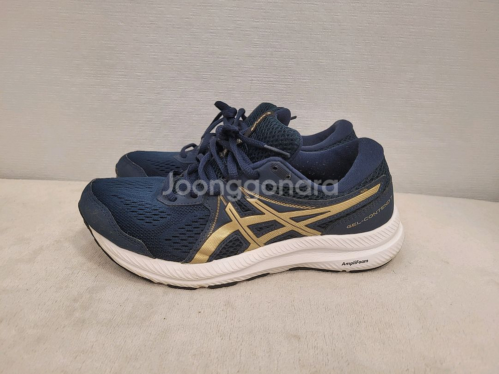 아식스 가벼운 젤-컨텐드 7 러닝화 운 235mm네이비--0