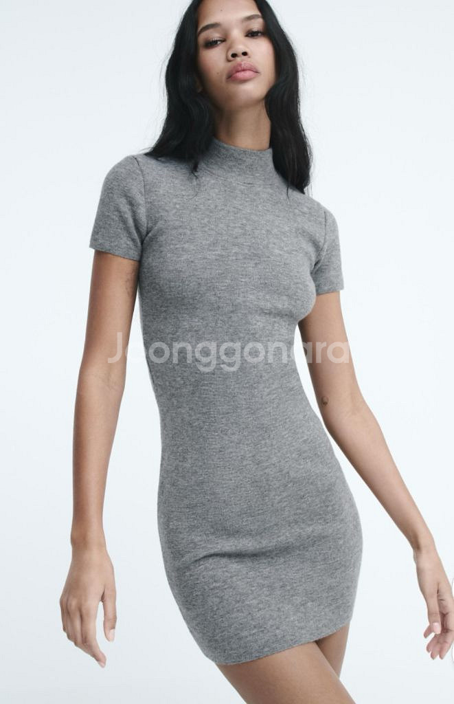 자라 타이트핏니트원피스 라지--4