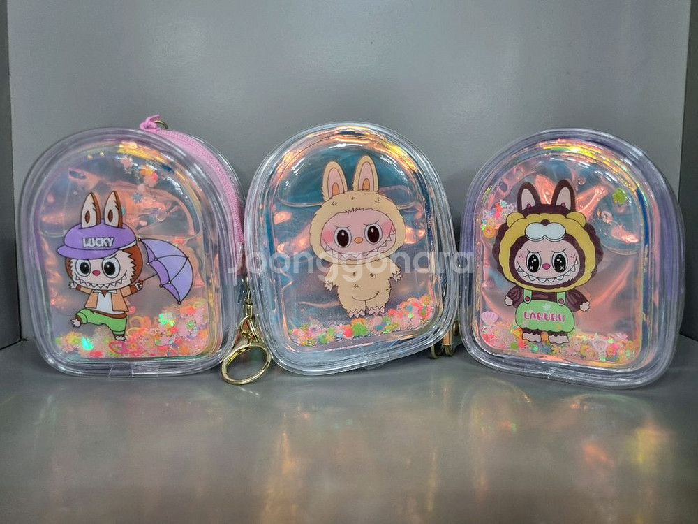 라부부 홀로그램 워터 파우치 키링 동전지갑 다용도 미니--2