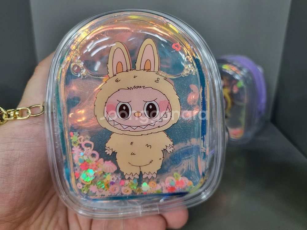 라부부 홀로그램 워터 파우치 키링 동전지갑 다용도 미니--4