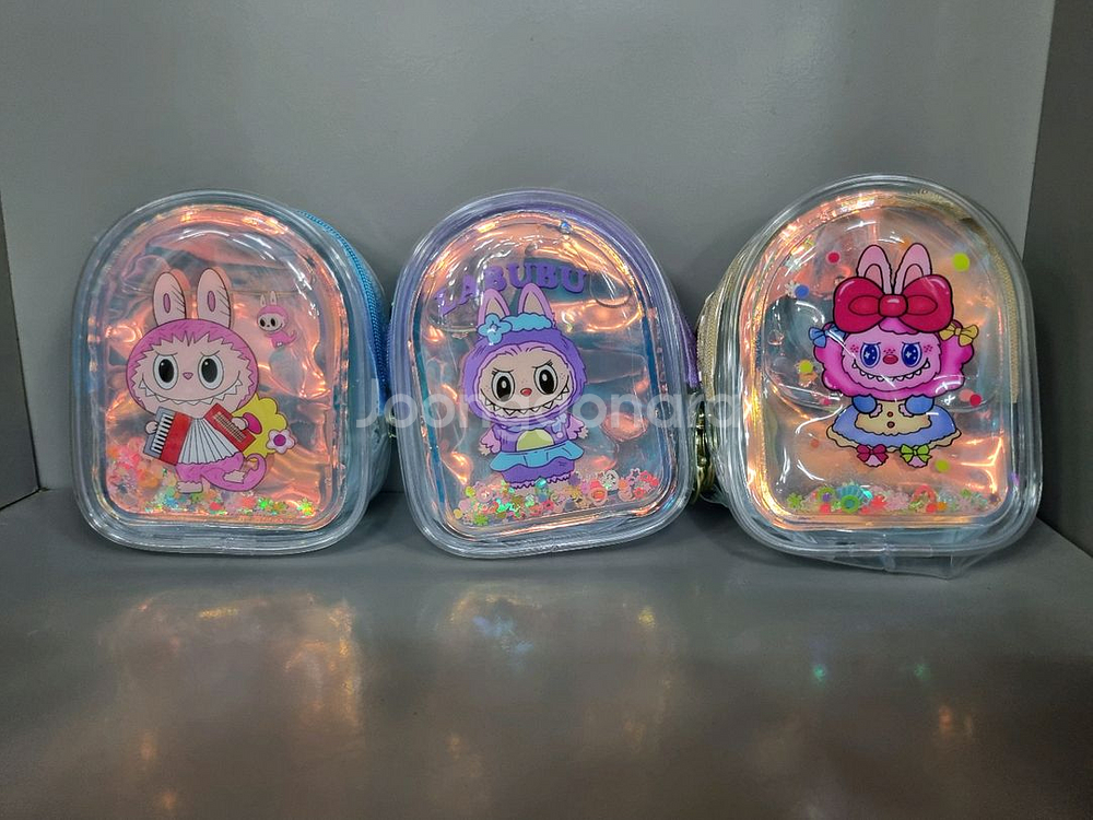 라부부 홀로그램 워터 파우치 키링 동전지갑 다용도 미니--1