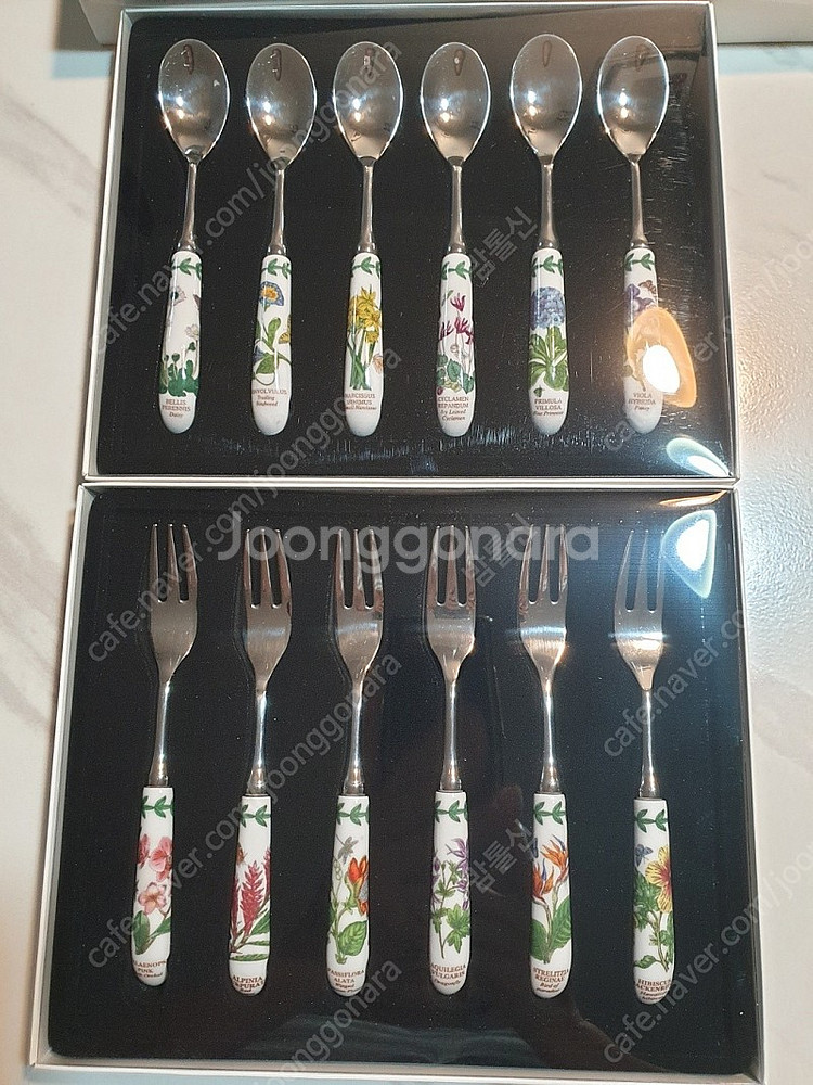 포트메리온 티포크(6)와 티스푼(6)개별값--0