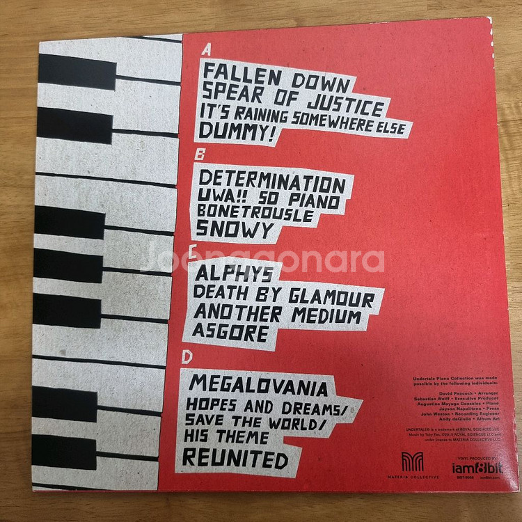 언더테일 바이닐 LP 피아노 리믹스--1