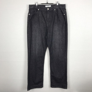 플랙 x 깡 와이드핏 흑청 데님 청바지 남성36