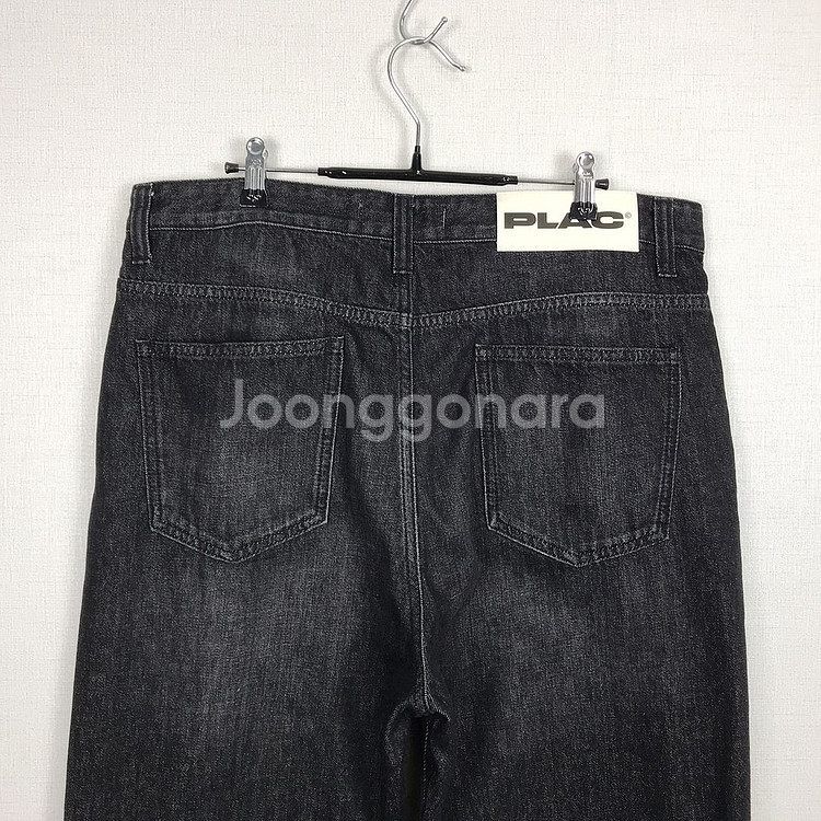 플랙 x 깡 와이드핏 흑청 데님 청바지 남성36--4