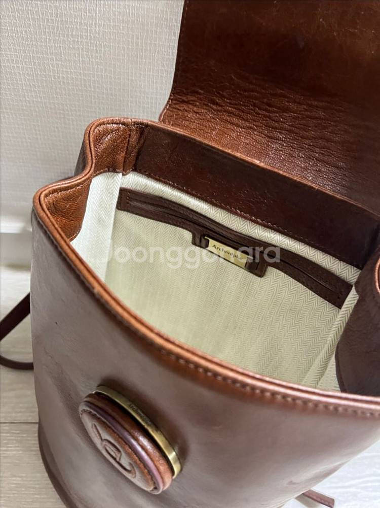 아카이브앱크 오발 스쿨백 백팩 브라운--2