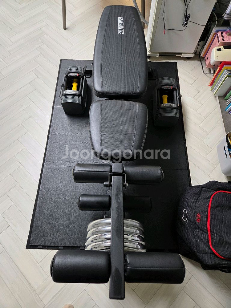 제너럴라인 벤치프레스, 바벨원판 10kg, 헬스장바닥재--0