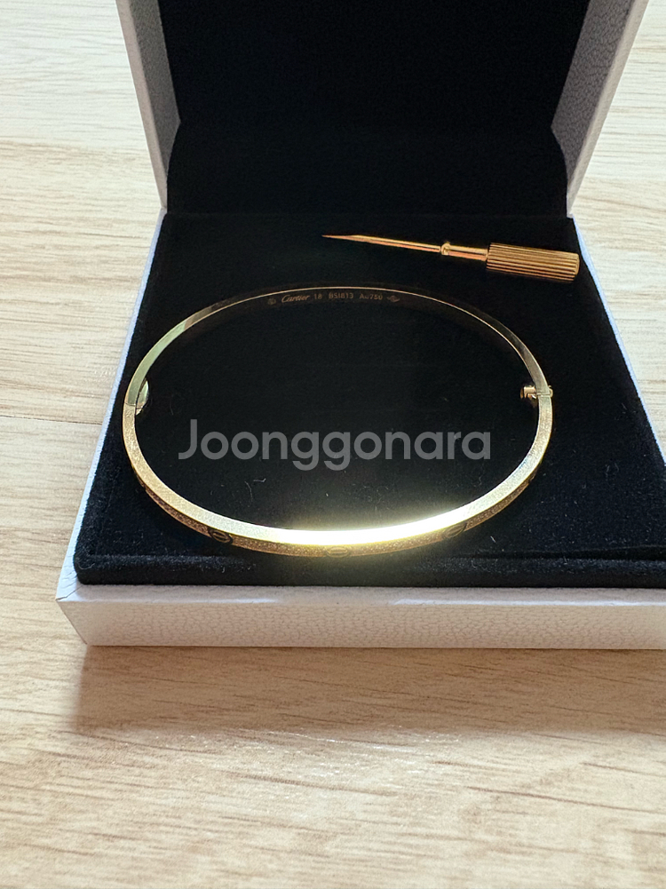 18K 파베 금팔찌--3