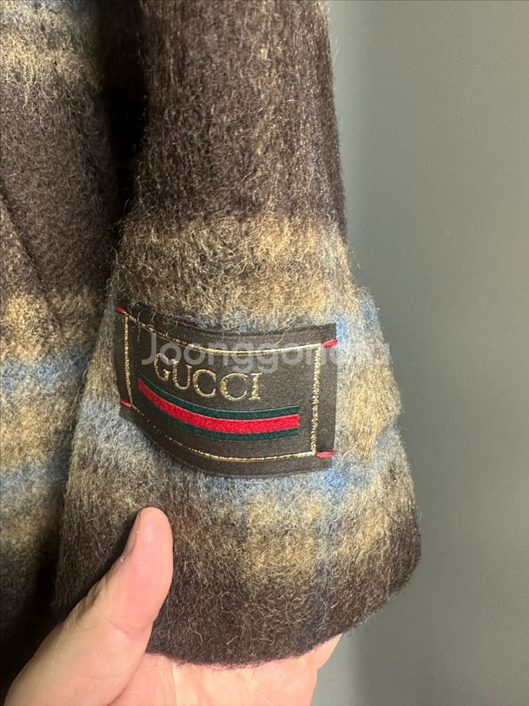 구찌 / 남성 울 체크코트 (최우식착용) / 52--6