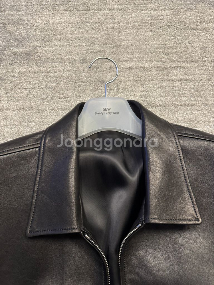 SEW 레더 블루종 블랙 3 사이즈--5