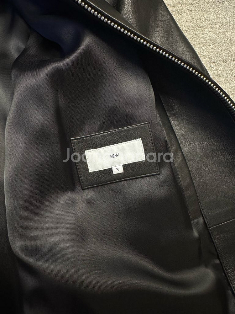 SEW 레더 블루종 블랙 3 사이즈--3