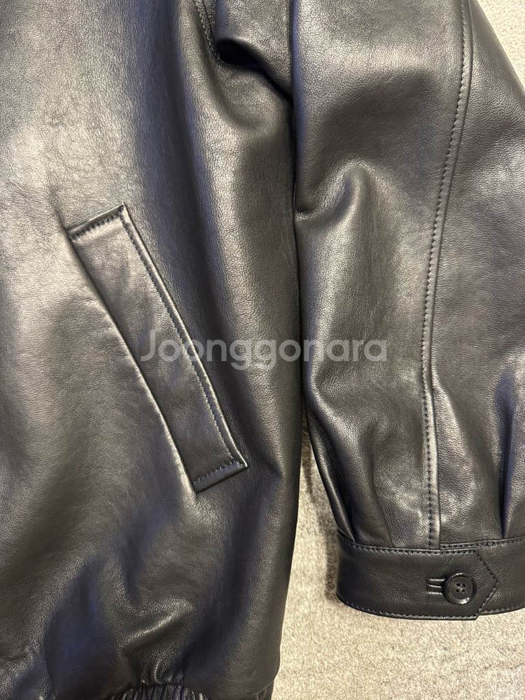 SEW 레더 블루종 블랙 3 사이즈--2