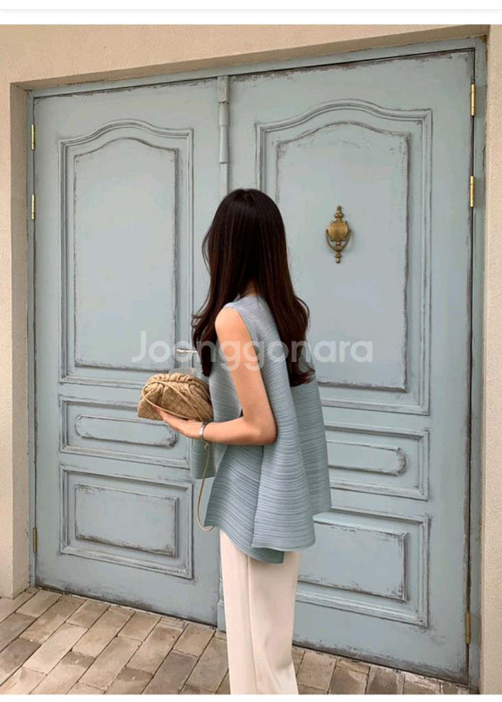 제이드몽 사이드볼륨 나시탑 민트 새상품--0