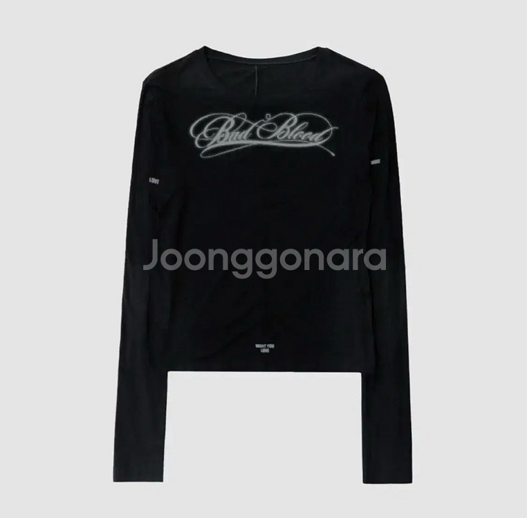 배드블러드 다크 클래식 스쿱넥 롱슬리브 블랙 라지 L--1