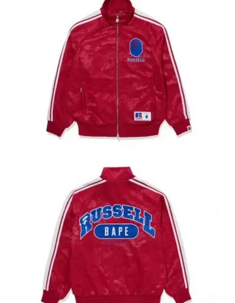 베이프 x 러셀 russell 트랙 자켓 집업 져지--0