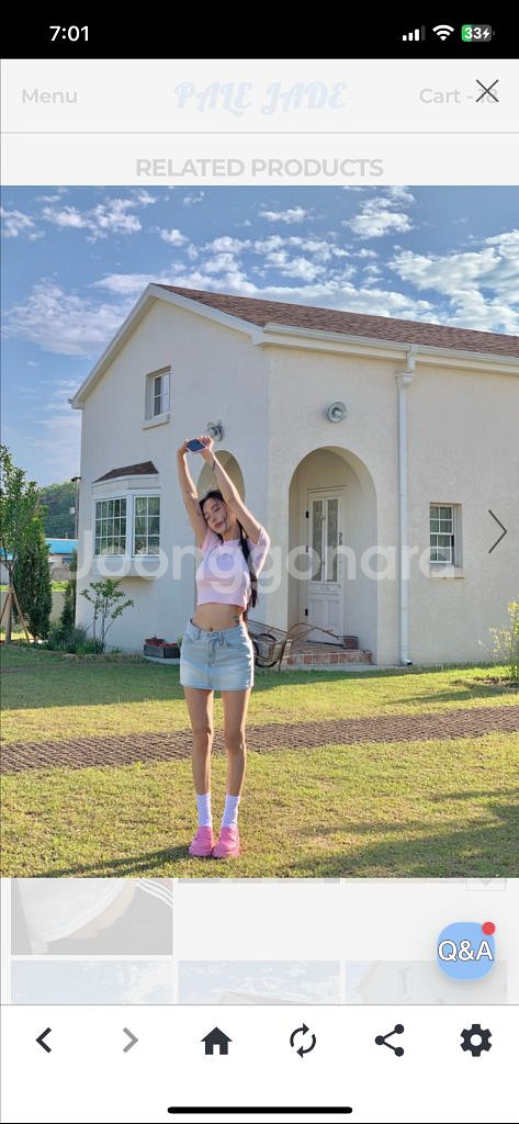 페일제이드 반팔 레터링 티셔츠 핑크--5