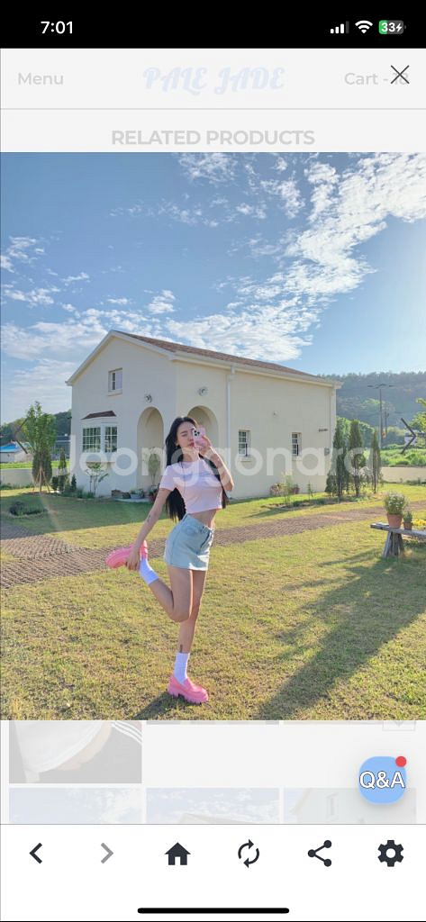 페일제이드 반팔 레터링 티셔츠 핑크--3