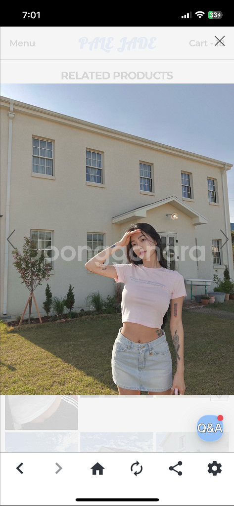 페일제이드 반팔 레터링 티셔츠 핑크--6