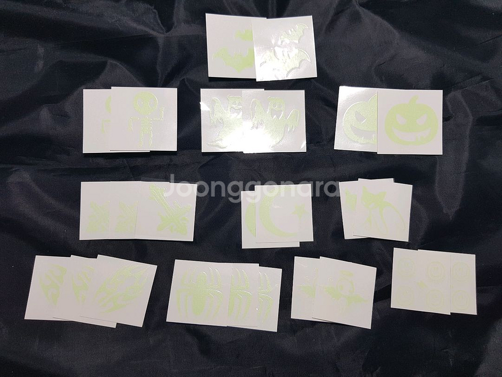 할로윈 셀프타투 야광스티커 10장 랜덤 1세트--0