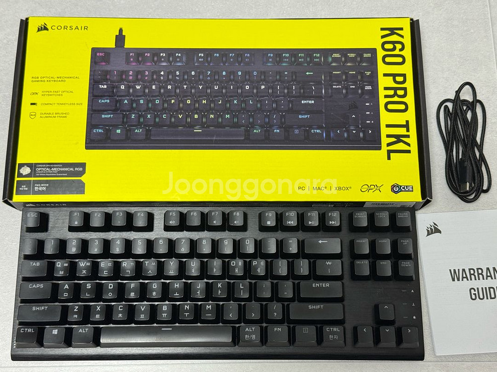 커세어 k60프로 광축 키보드 팝니다.--0