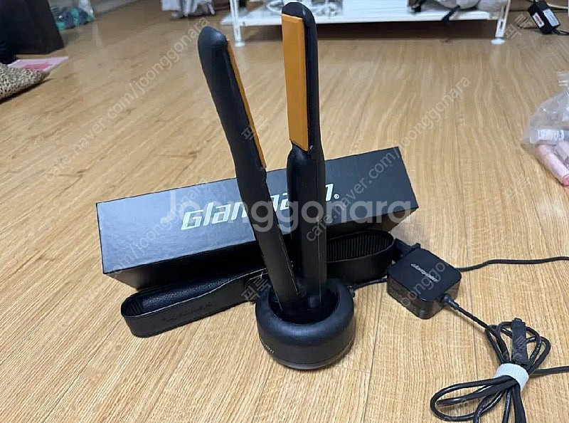 글램팜 무선 고데기 GP201Z 플랫(중) + 크래들--0