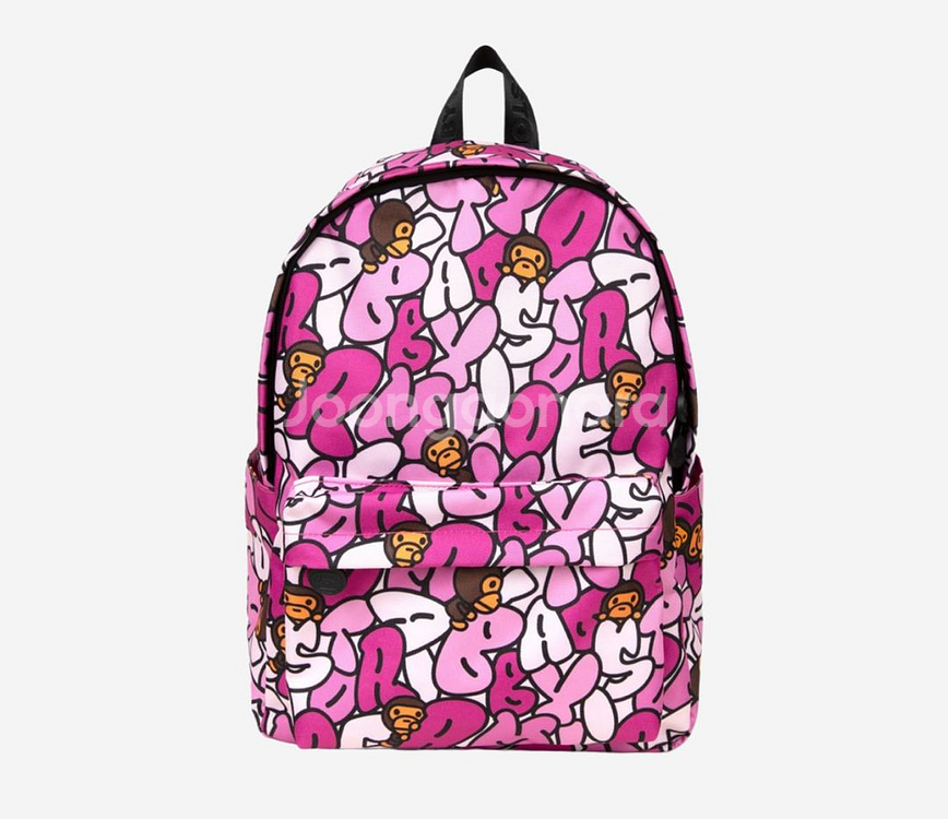 [가격내림]베이프 베이비 마일로 미디움 백팩 핑크--0