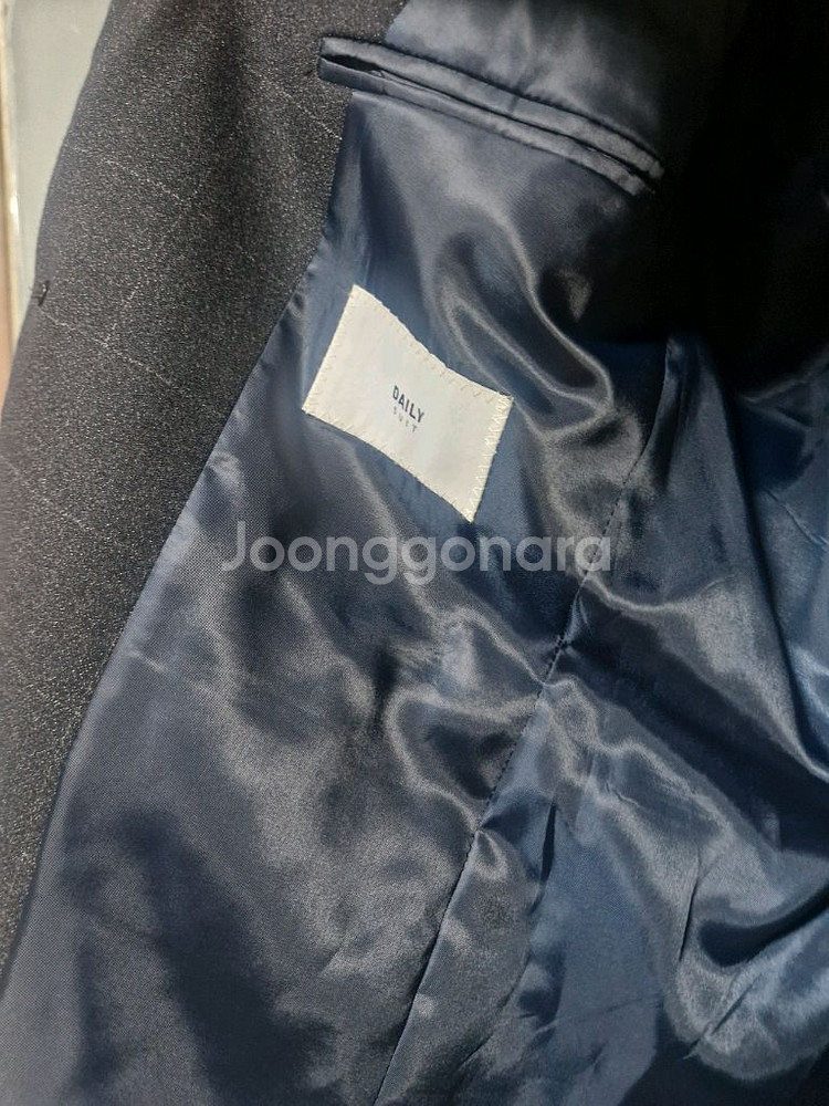 지오지아 다크네이비 체크정장--0