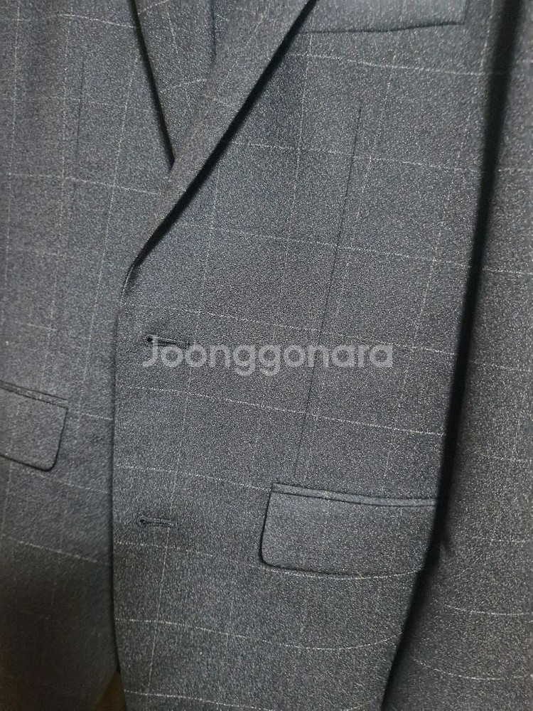 지오지아 다크네이비 체크정장--4