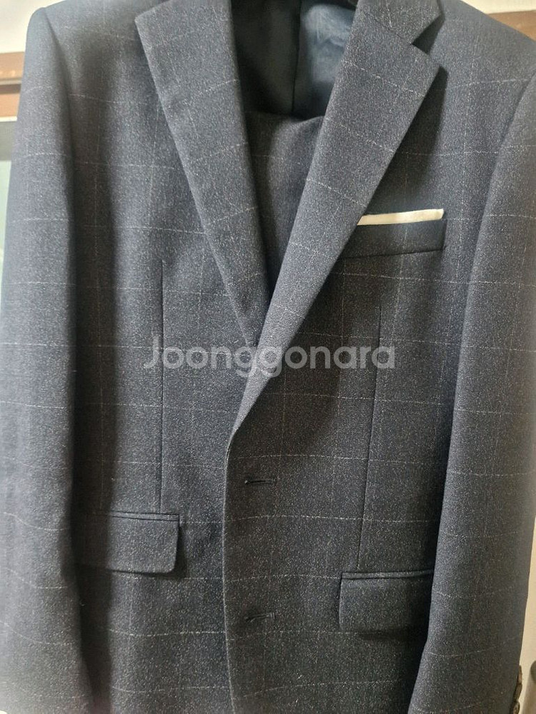 지오지아 다크네이비 체크정장--8