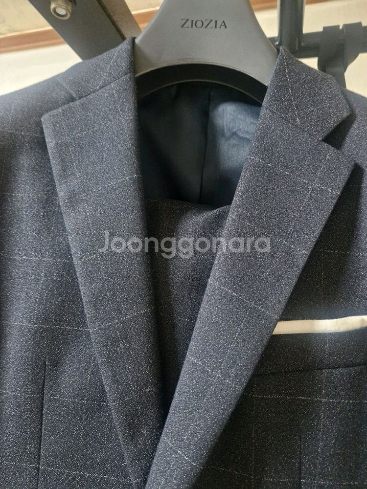 지오지아 다크네이비 체크정장--7