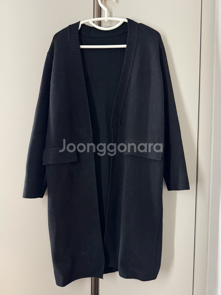 블랙 롱 가디건--0