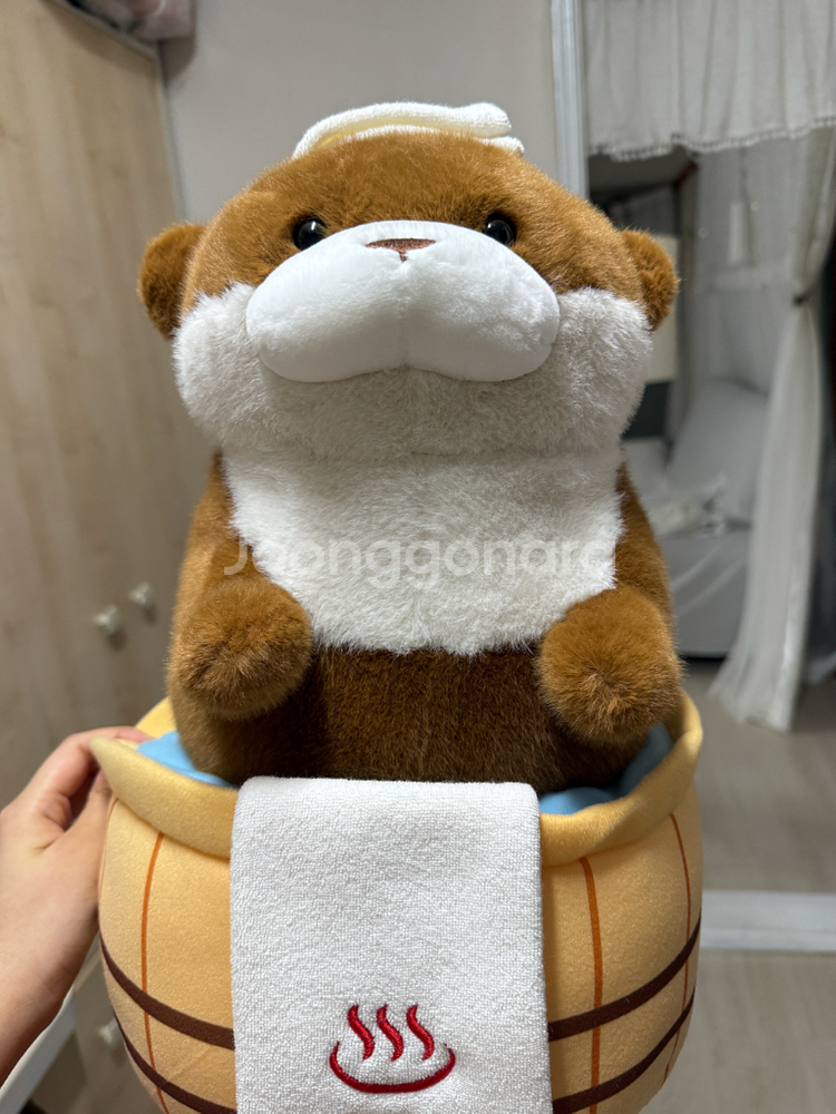 온천 우소우소짱 수달 인형 40cm--0