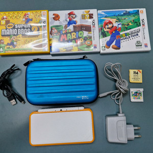 닌텐도 2DS XL, 알4칩,튀동숲,마리오게임3개