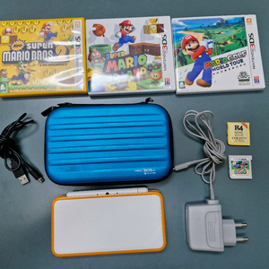 닌텐도 2DS XL, 알4칩,튀동숲,마리오게임3개