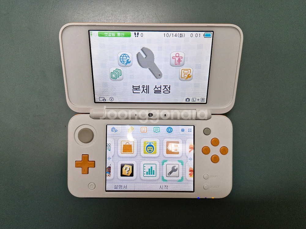 닌텐도 2DS XL, 알4칩,튀동숲,마리오게임3개--8