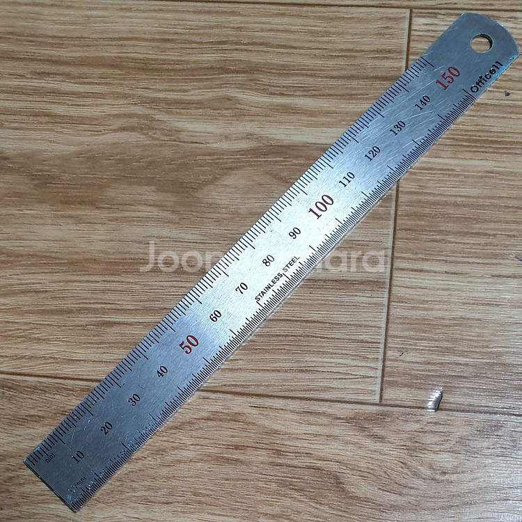 압화 투명자 & 스테인리스 스틸자 15cm--3