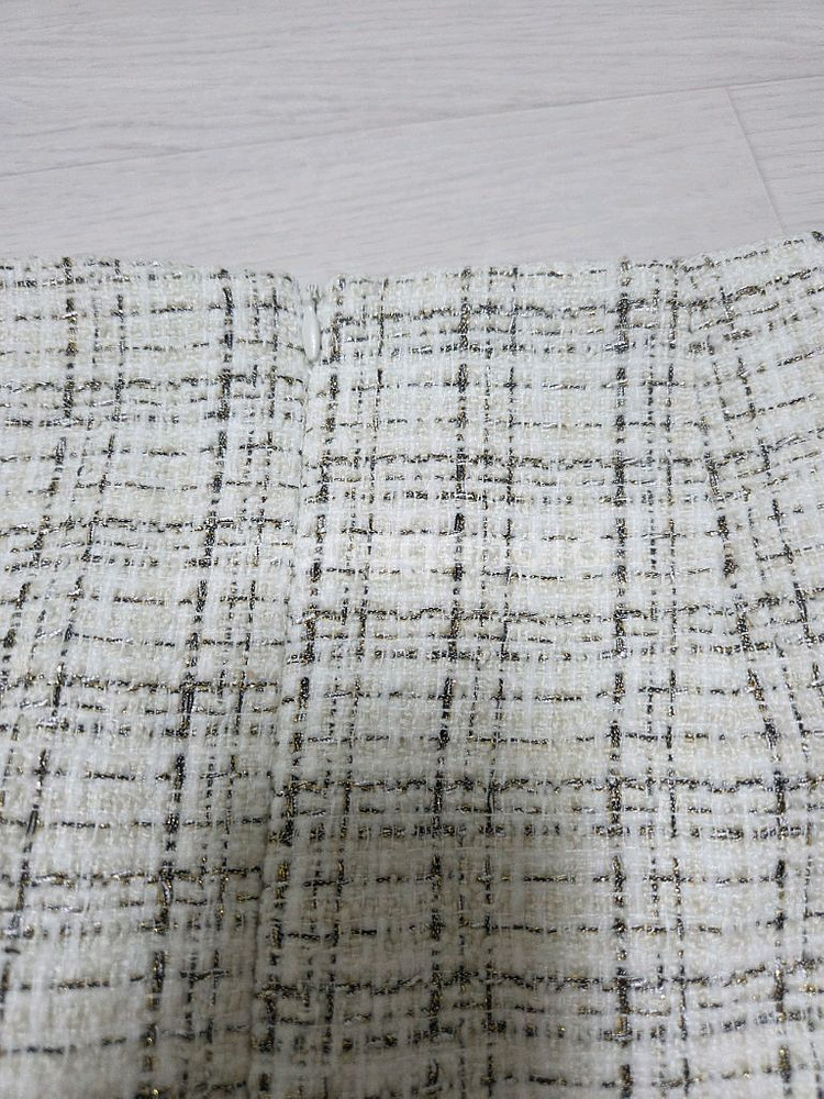 체크 트위드 스커트(약 26인치)--5