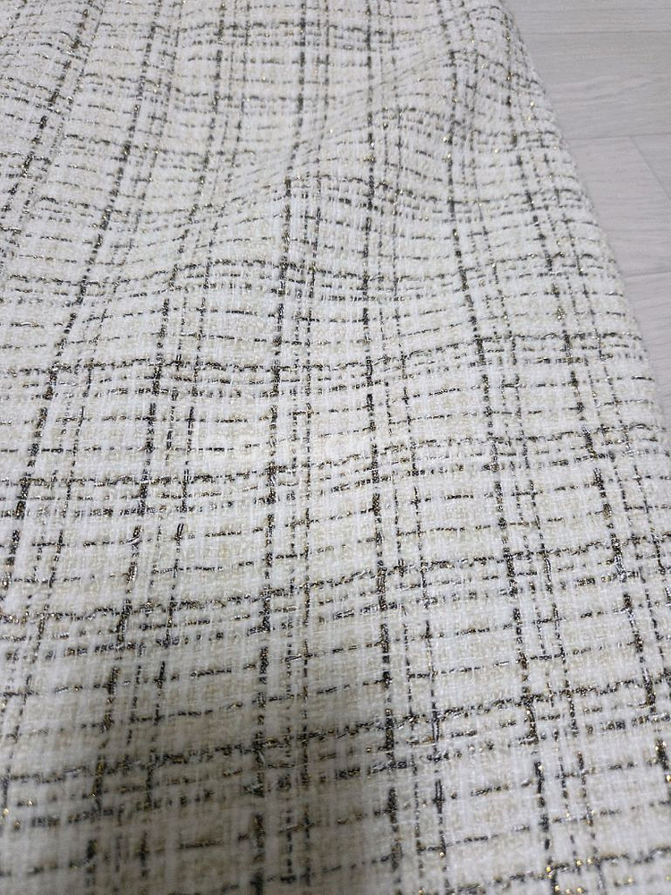 체크 트위드 스커트(약 26인치)--3