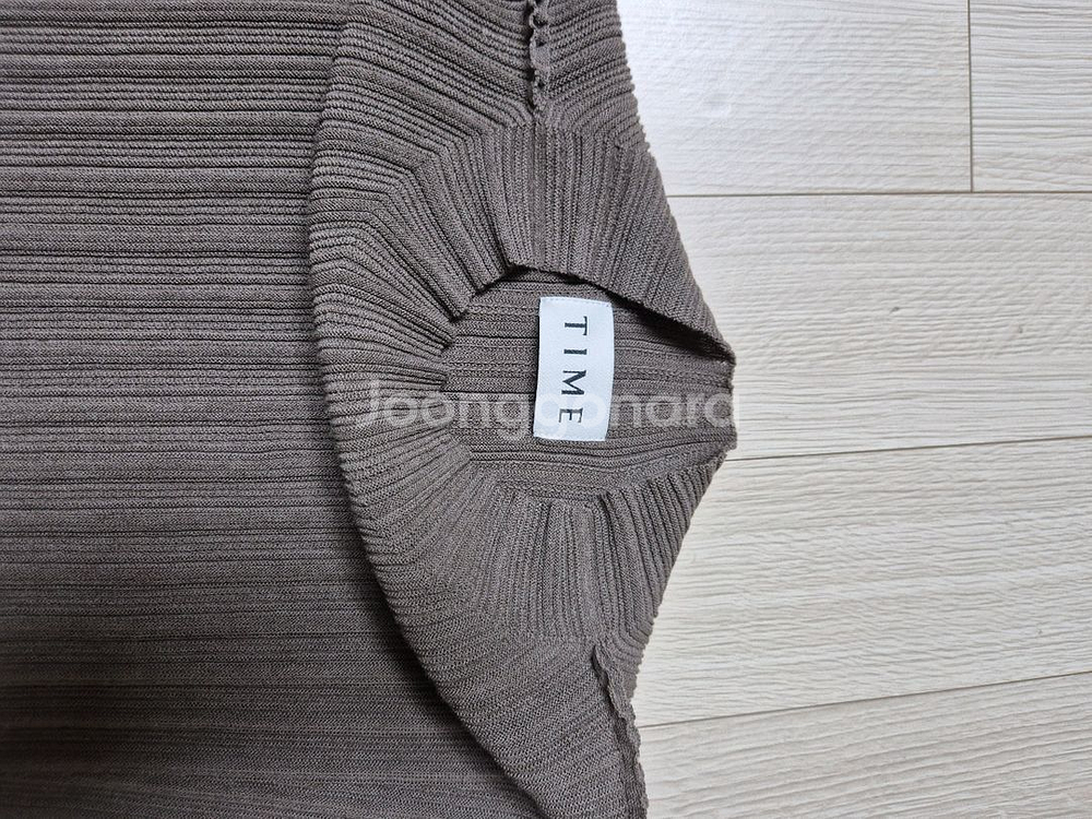 타임 램스 울 플리츠 모크넥 니트 탑 25fw--3