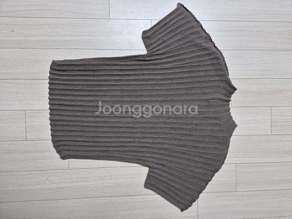 타임 램스 울 플리츠 모크넥 니트 탑 25fw--1