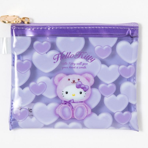 헬로키티문방구 납작 투명 슬림 사각 파우치