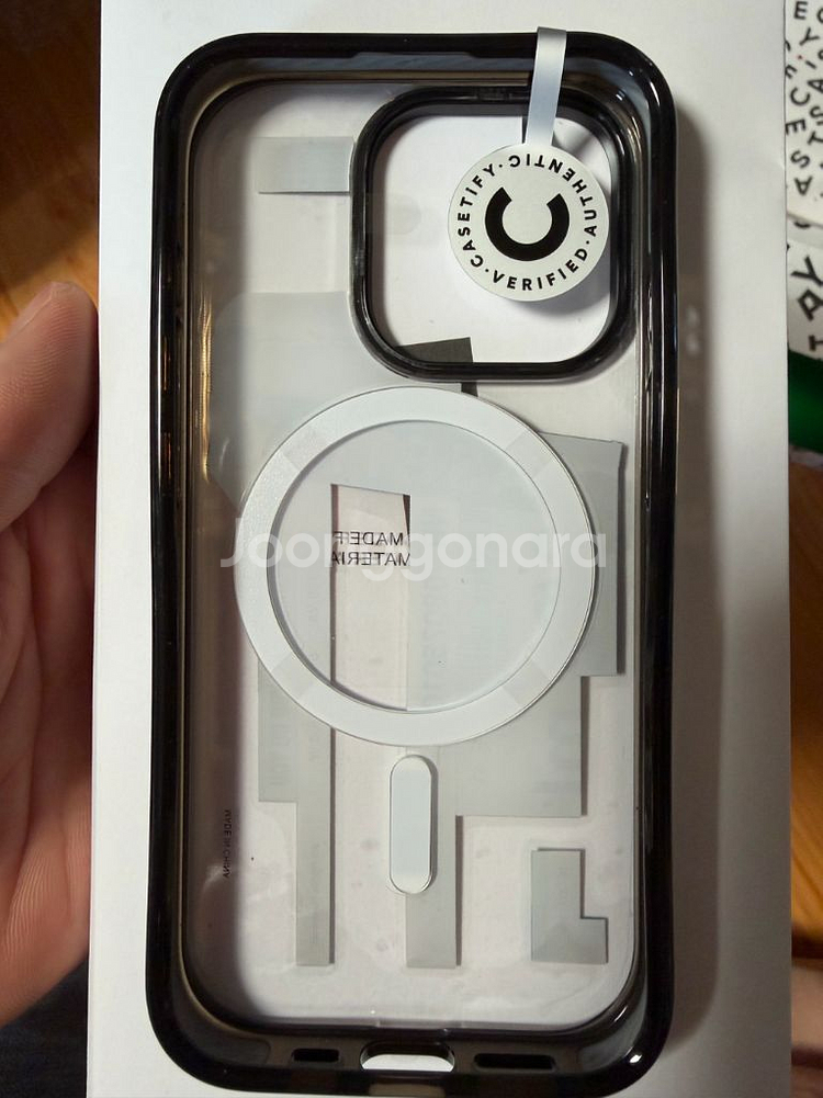 아이폰15PRO 케이스티파이 블랙 범퍼 맥세이프 케이스--1