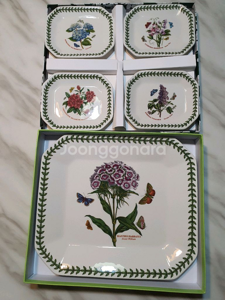 포트메리온 팔각접시 5p 일괄( 백화점정품새상품--0