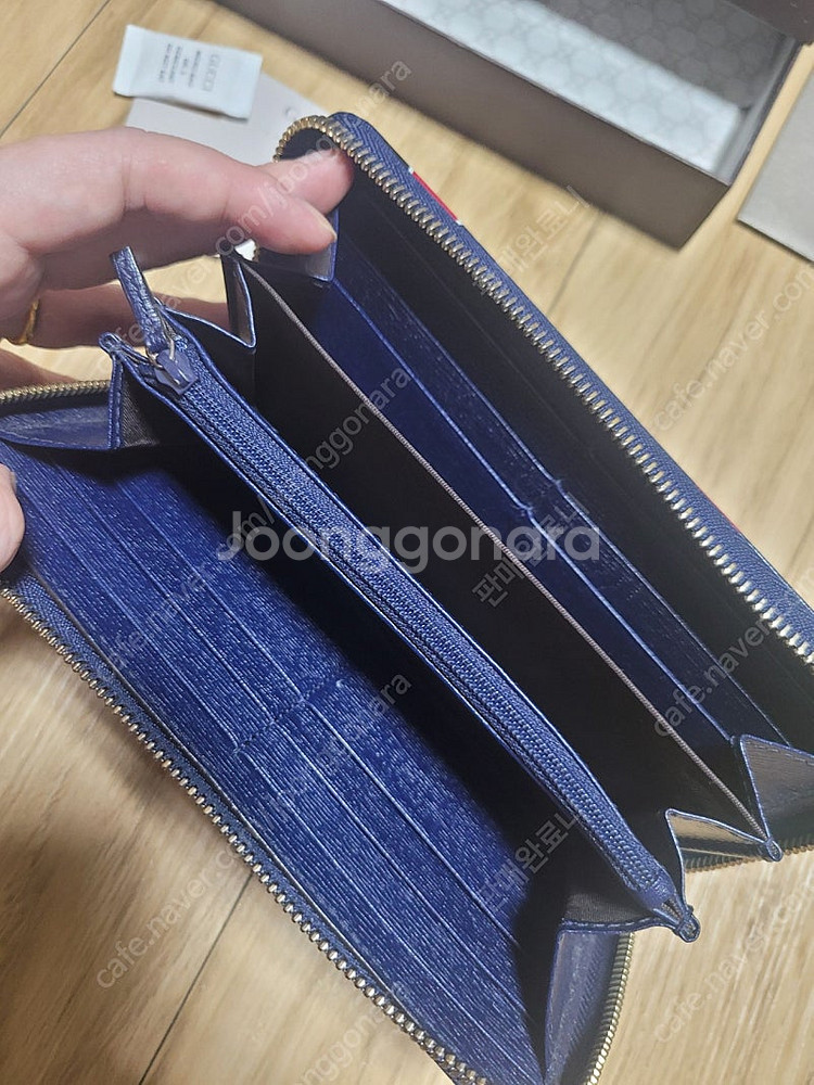 구찌 하트 장지갑 네이비--7