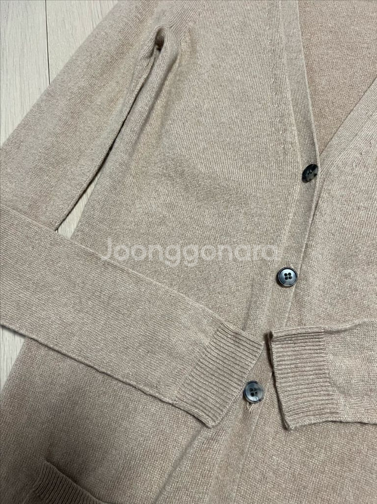 띠어리 THEORY 캐시미어100% 가디건 브이넥베이지--5